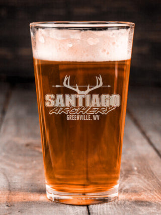 Archery : Pint Glasses - Engraved