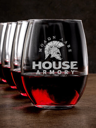 Armory : Stemless Wine Glasses - Engraved