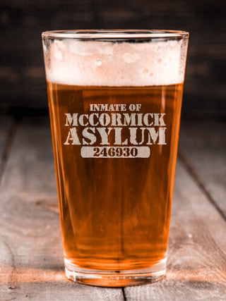 Asylum : Pint Glasses - Engraved