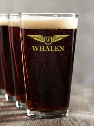 Aviation Monogram : Pint Glasses - Color Printed