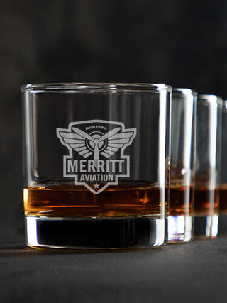 Aviation Patch : Rocks Glasses - Engraved