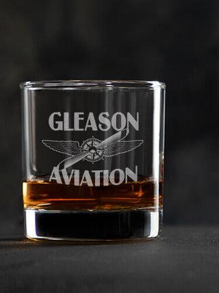 Aviation : Rocks Glasses - Engraved