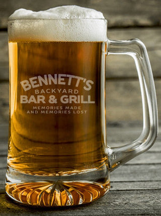 Backyard Bar and Grill : Beer Mugs - Engraved