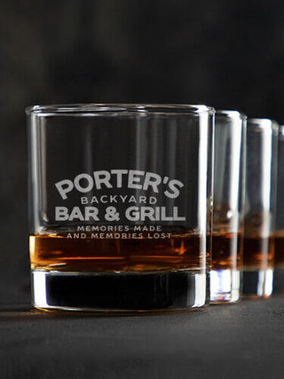 Backyard Bar and Grill : Rocks Glasses - Engraved
