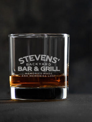 Backyard Bar and Grill : Rocks Glasses - Engraved