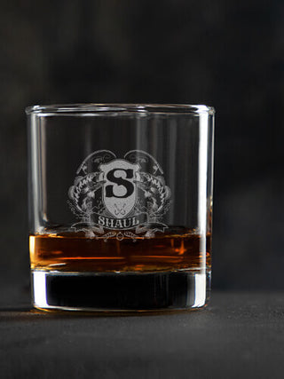 Bass Coat Of Arms : Rocks Glasses - Engraved