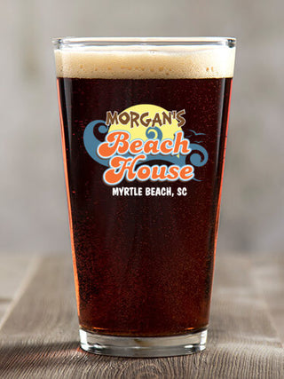 Beach House : Pint Glasses - Color Printed