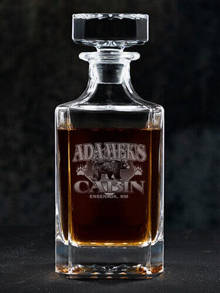 Bear Cabin : Whiskey Decanter - Engraved