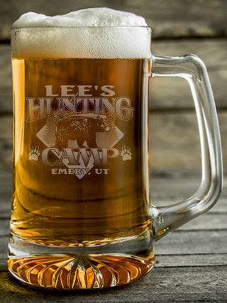 Bear Hunting Camp : Beer Mugs - Engraved