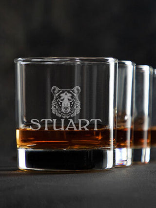 Bear : Rocks Glasses - Engraved
