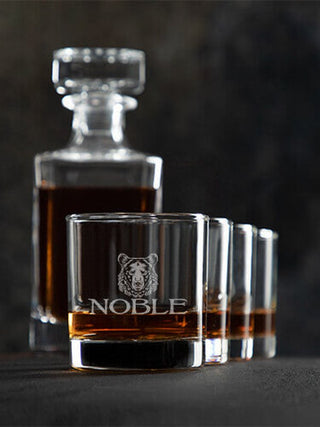 Bear : Decanter Rocks Glass Gift Sets - Engraved