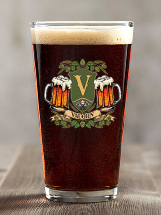 Beer Coat Of Arms : Pint Glasses - Color Printed