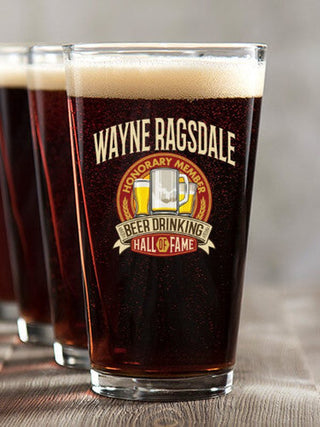 Beer Drinking Hall Of Fame : Pint Glasses - Color Printed