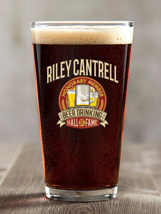 Beer Drinking Hall Of Fame : Pint Glasses - Color Printed