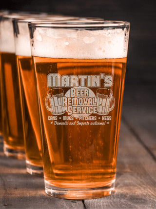 Beer Removal : Pint Glasses - Engraved