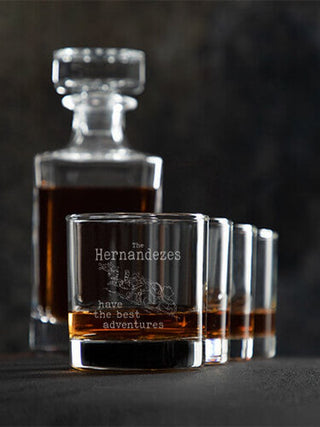 Best Adventures : Decanter Rocks Glass Gift Sets - Engraved