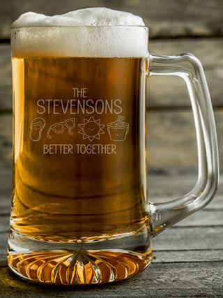 Better Together Vacation : Beer Mugs - Engraved