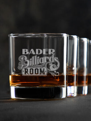 Billiards Room : Rocks Glasses - Engraved