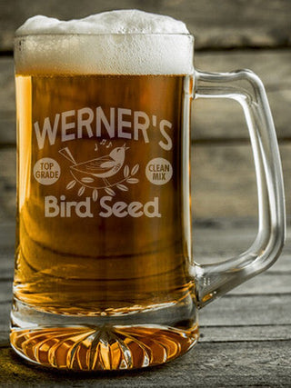 Bird Seed : Beer Mugs - Engraved