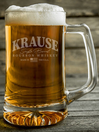 Bourbon Whiskey : Beer Mugs - Engraved
