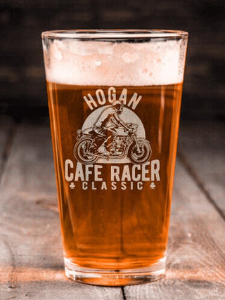 Cafe Racer : Pint Glasses - Engraved