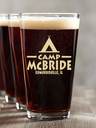 Camp : Pint Glasses - Color Printed