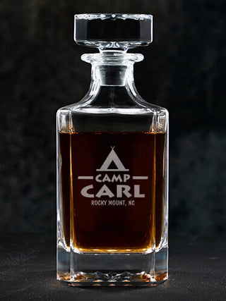 Camp : Whiskey Decanter - Engraved