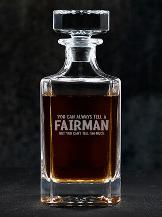 Can't Tell 'Em Much : Whiskey Decanter - Engraved