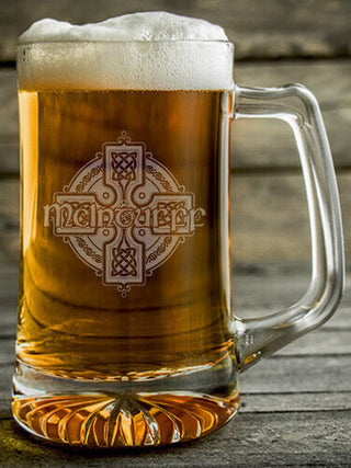 Celtic Cross : Beer Mugs - Engraved