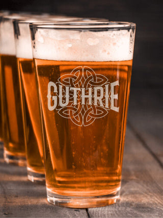 Celtic Heritage : Pint Glasses - Engraved