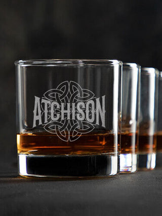 Celtic Heritage : Rocks Glasses - Engraved