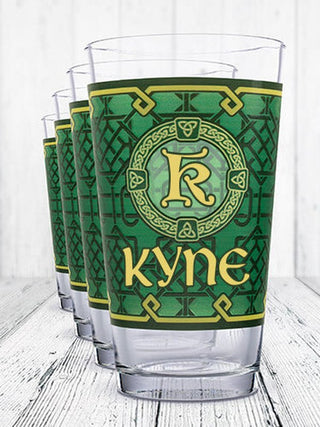 Celtic Knot Monogram : Pint Glasses - Color Printed