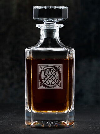 Celtic Monogram : Whiskey Decanter - Engraved