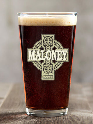 Celtic Stone Cross : Pint Glasses - Color Printed