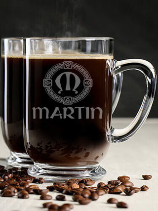 Celtic Wreath Monogram : Coffee Mugs - Engraved