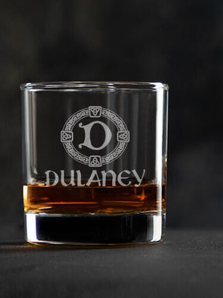 Celtic Wreath Monogram : Rocks Glasses - Engraved