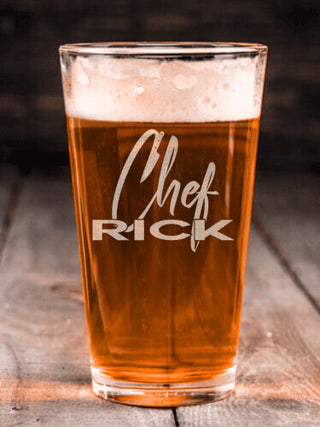 Chef : Pint Glasses - Engraved