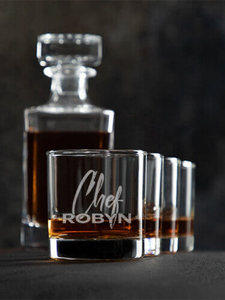 Chef : Decanter Rocks Glass Gift Sets - Engraved