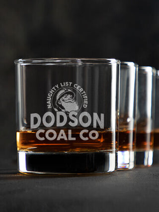 Christmas Coal Company : Rocks Glasses - Engraved
