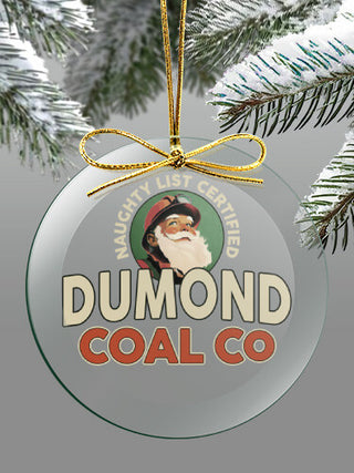 Christmas Coal Company : 4 Inch Round Glass Ornament