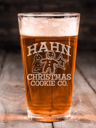 Christmas Cookie Company : Pint Glasses - Engraved