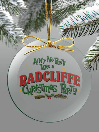 Christmas Party : 4 Inch Round Glass Ornament