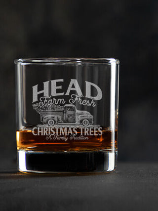 Christmas Tree Farm : Rocks Glasses - Engraved