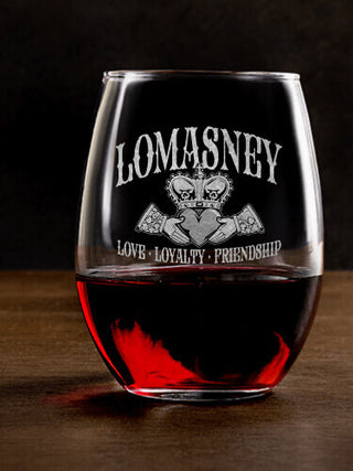 Claddagh : Stemless Wine Glasses - Engraved