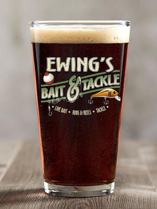 Classic Bait and Tackle : Pint Glasses - Color Printed