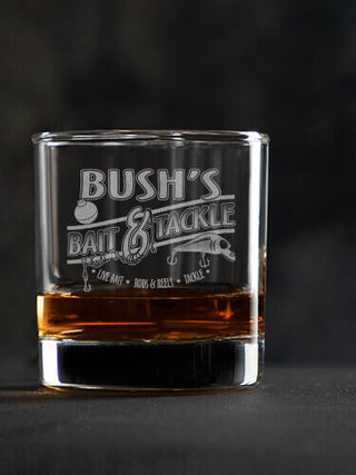 Classic Bait and Tackle : Rocks Glasses - Engraved