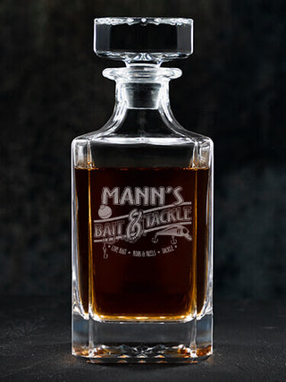 Classic Bait and Tackle : Whiskey Decanter - Engraved