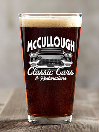 Classic Cars : Pint Glasses - Color Printed