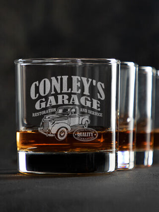 Classic Garage : Rocks Glasses - Engraved