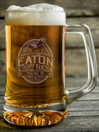 Classic Horse Ranch : Beer Mugs - Engraved